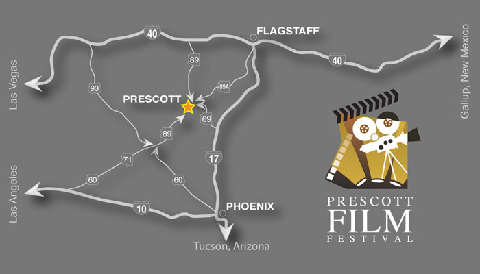Map to Prescott, Arizona